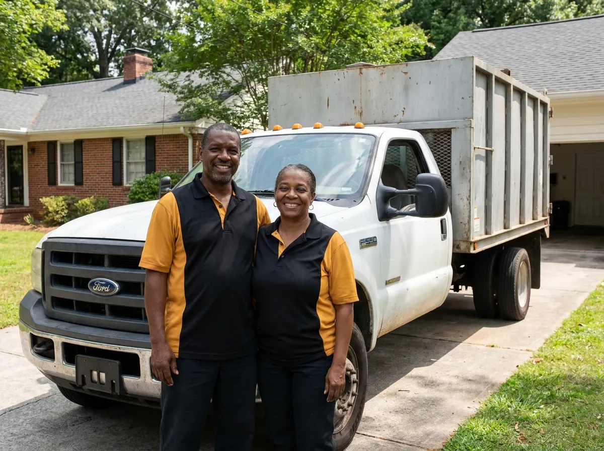 Metro Ridge Dumpster Rental garbage collection service team in Decatur, GA